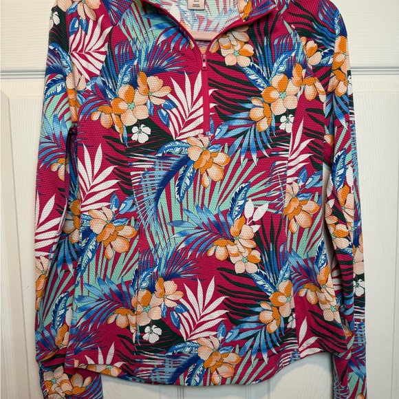 Tommy Bahamas Golf & Tennis 1/4 Zip Pullover Size Medium - Picture 3 of 6